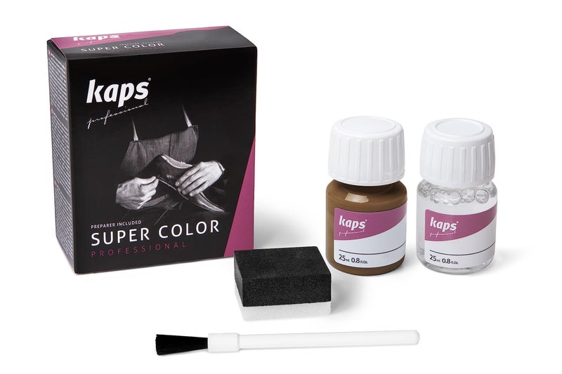 Kaps Dye With Primer For Natural And Synthetic Leather Shoes, Super Color And Preparer, 70 Colors (152 - Nevada) - Image 1
